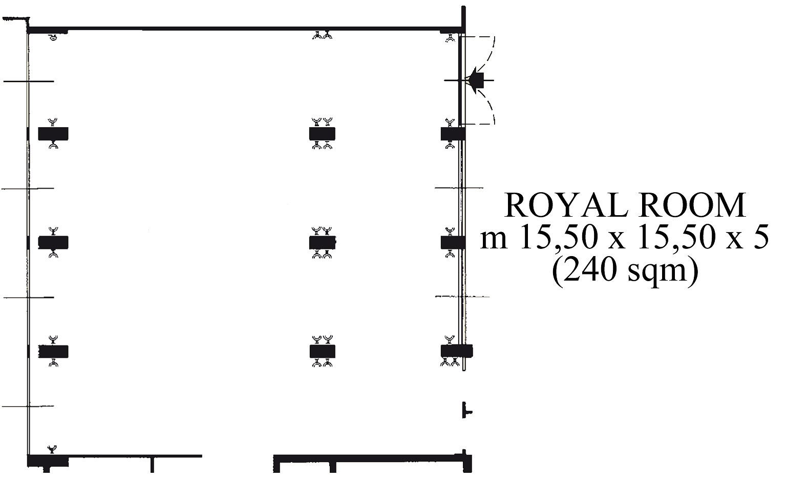 Piantina della sala Reale