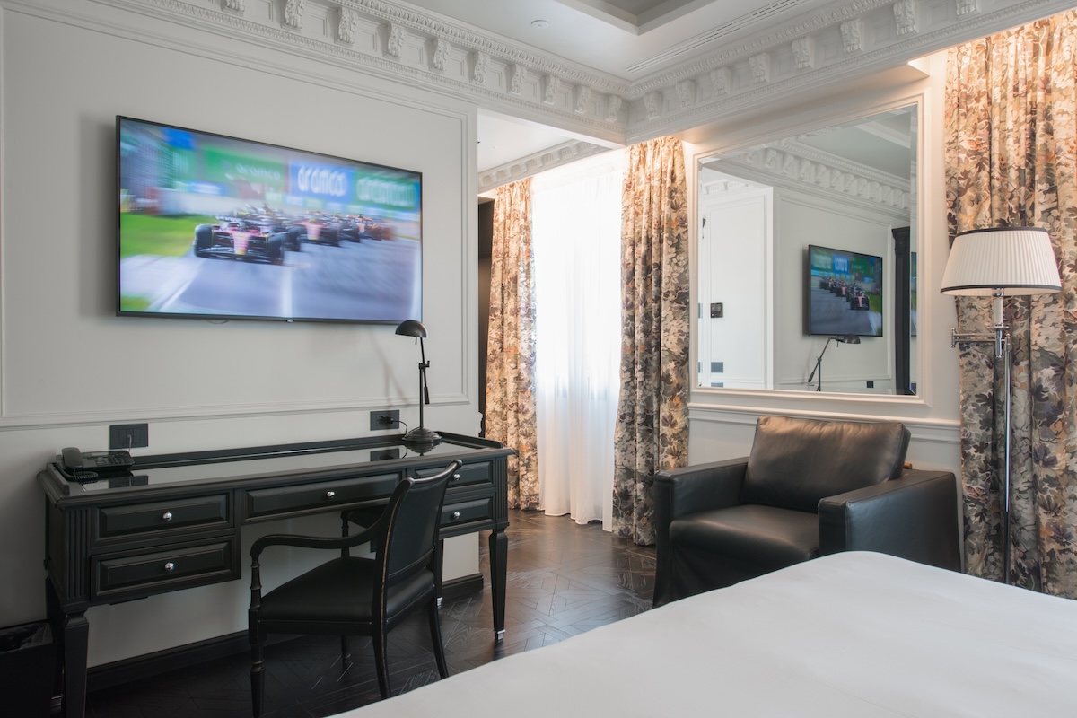 Room at Hotel de la Ville Monza, the drivers' hotel during the Italian Grand Prix